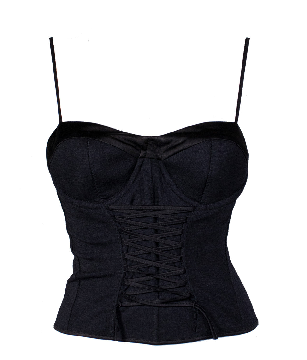 Clips Black Elastic Lace Bustier