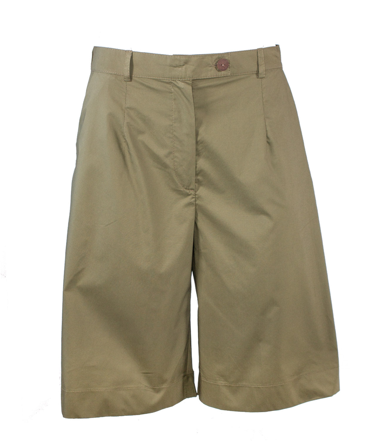 ETICI Λαδί Βαμβακερή Βερμούδα με Κλασική Γραμμή image 1