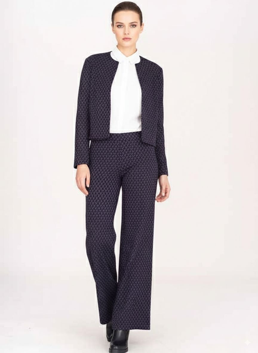 Fusioni Μωβ Κοντό Γυναικείο Σακάκι