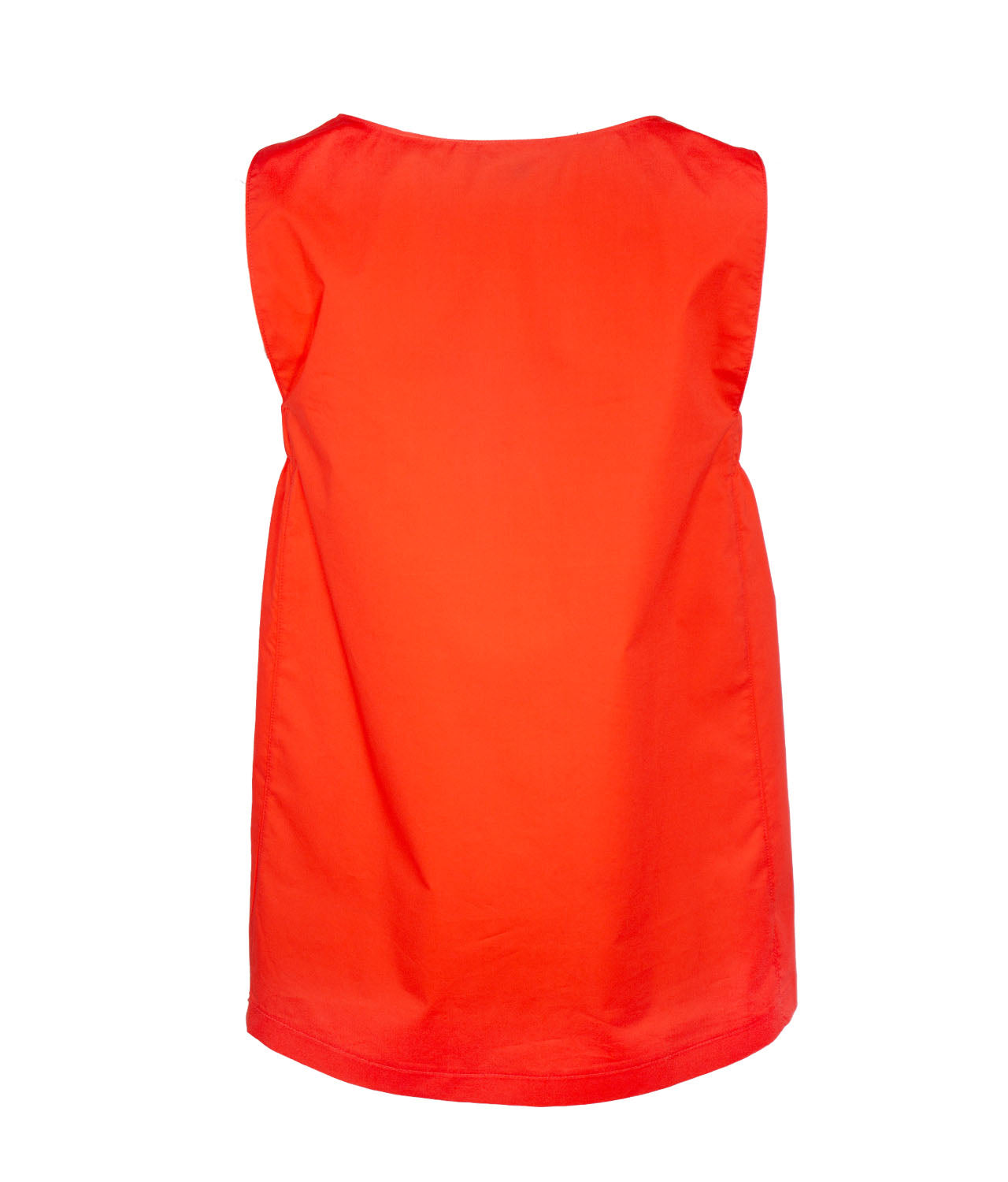 ETICI Γυναικεία Αμάνικη Πορτοκαλί Μπλούζα με V Λαιμόκοψη από 100% Βαμβάκι image 2