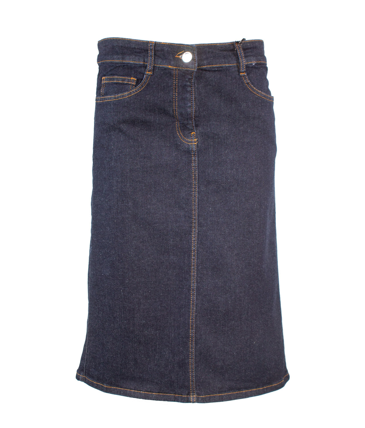 Elena Miro Μπλε Denim Φούστα με Κλασική Γραμμή image 1