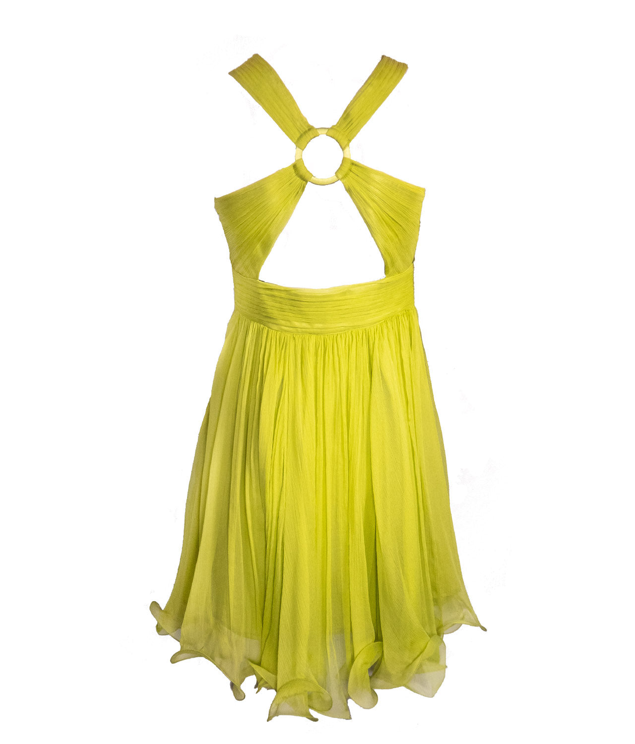 Carlo Pignatelli Φόρεμα Κοντό Lime 100% Μετάξι image 2