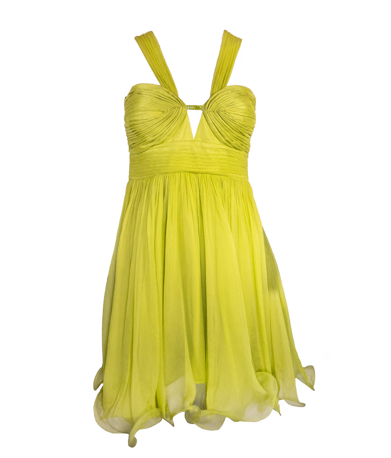 Carlo Pignatelli Φόρεμα Κοντό Lime 100% Μετάξι image 1
