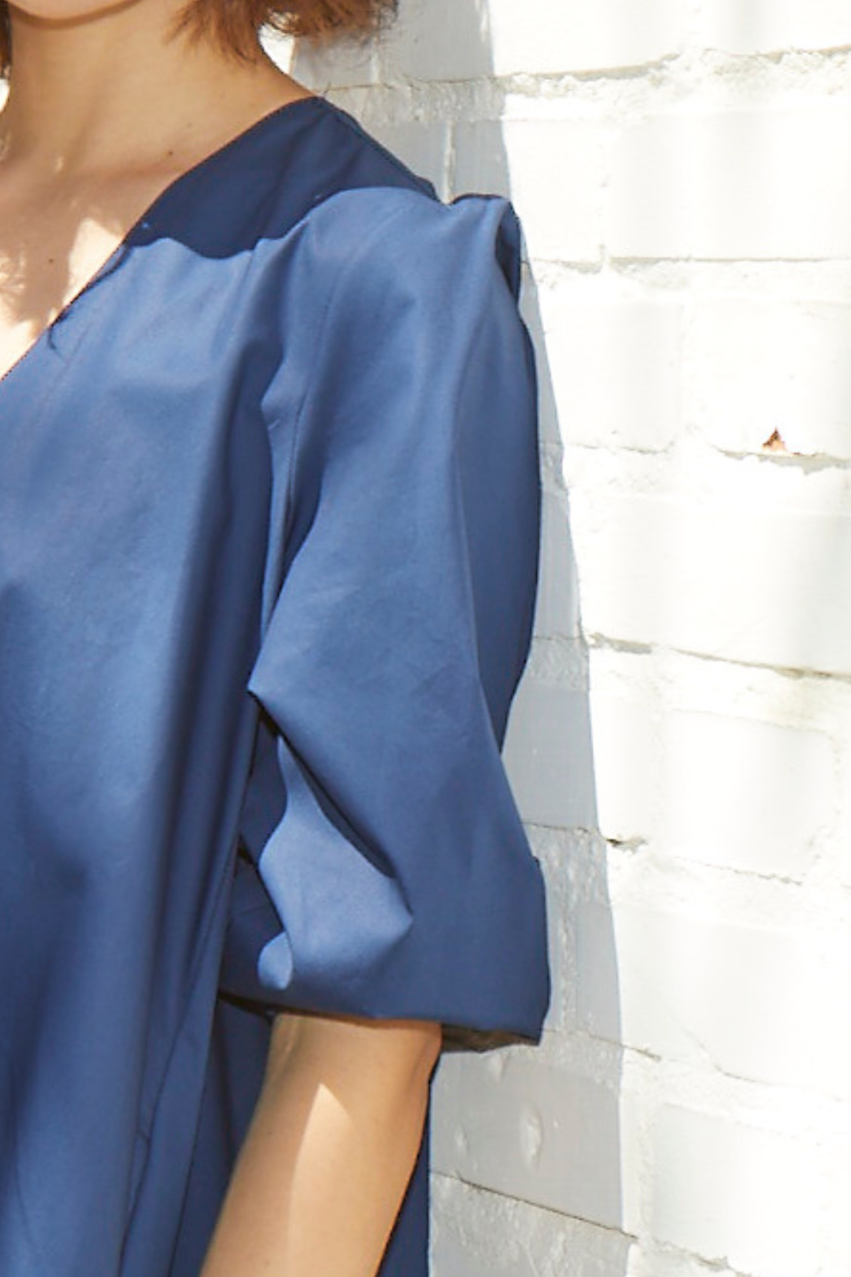 ETICI Φόρεμα Κοντό Βαμβακερό Navy Blue image 2