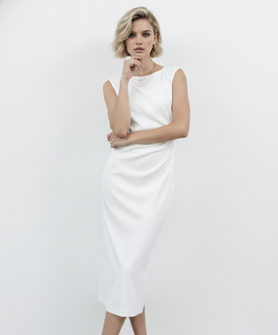 Caractere white dress - LH Fashion
