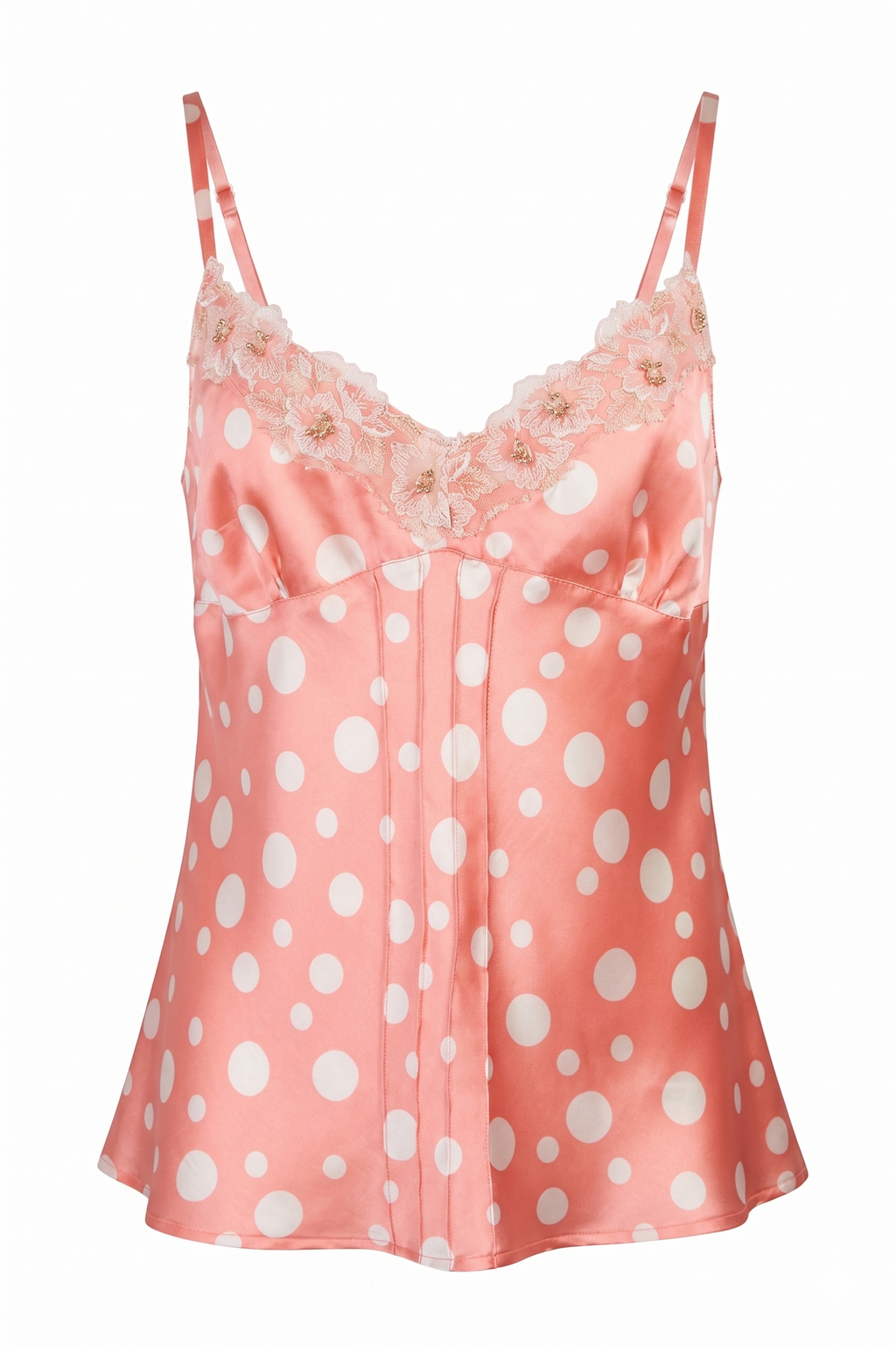Anna Rachele Top Μεταξωτό Polka Dot | Τιρκουάζ 100% Μετάξι Δαντέλα Bustier