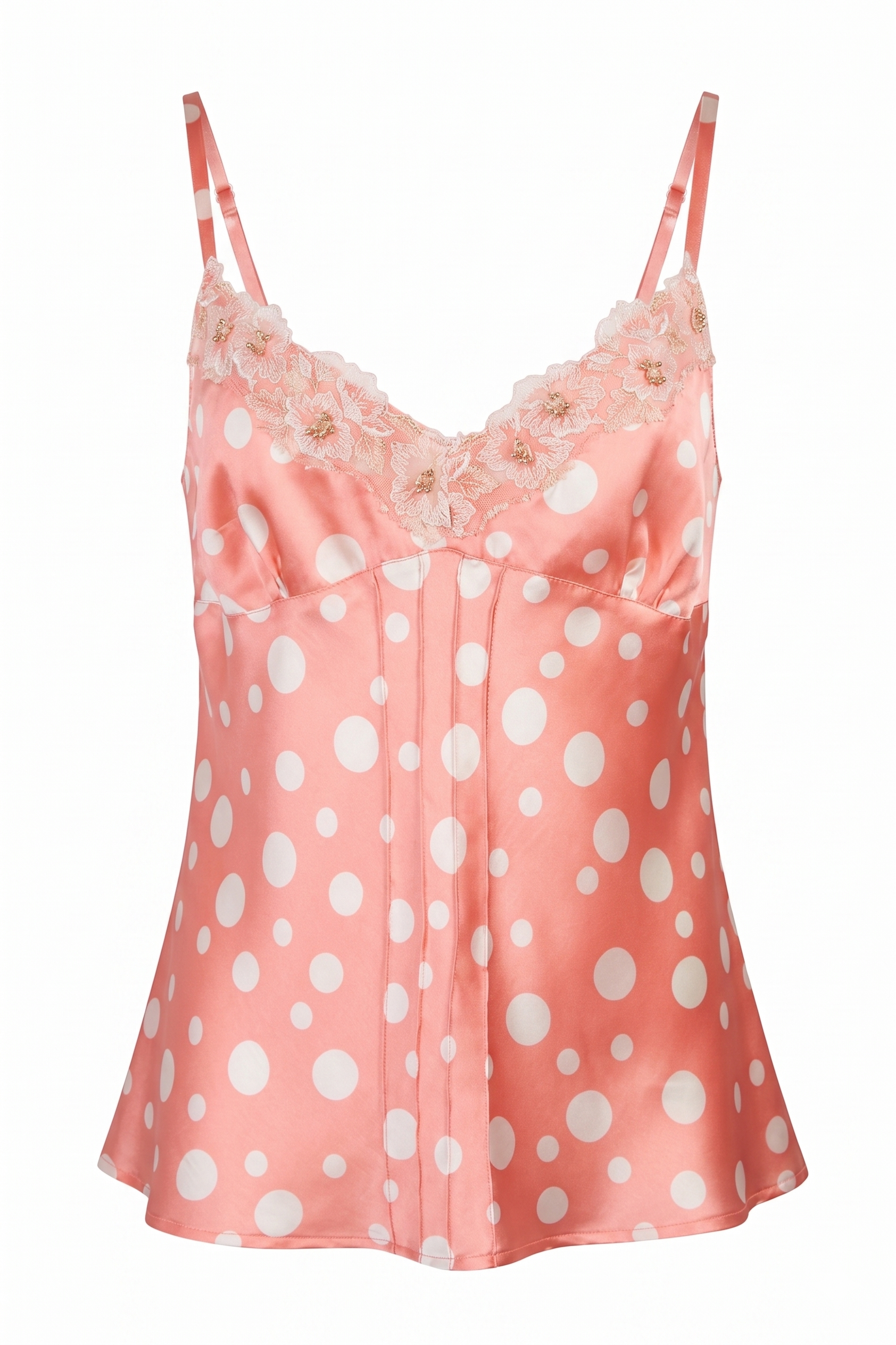 Anna Rachele Top Μεταξωτό Polka Dot | Τιρκουάζ 100% Μετάξι Δαντέλα Bustier