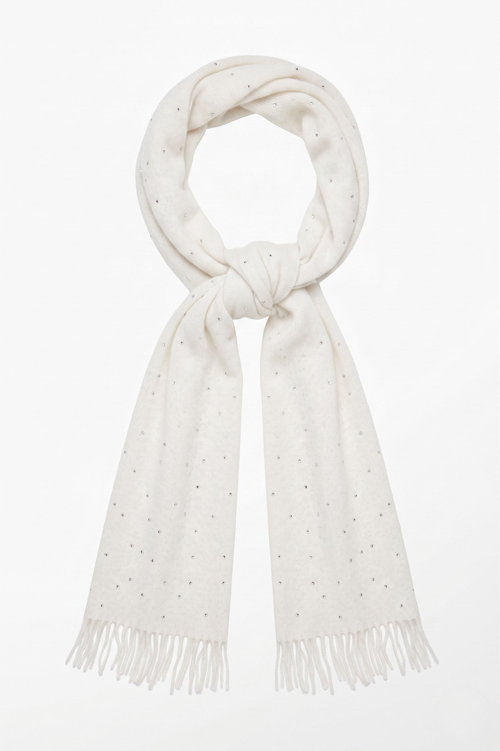 Gaynor Bongard Off-White Πασμίνα με Swarovski