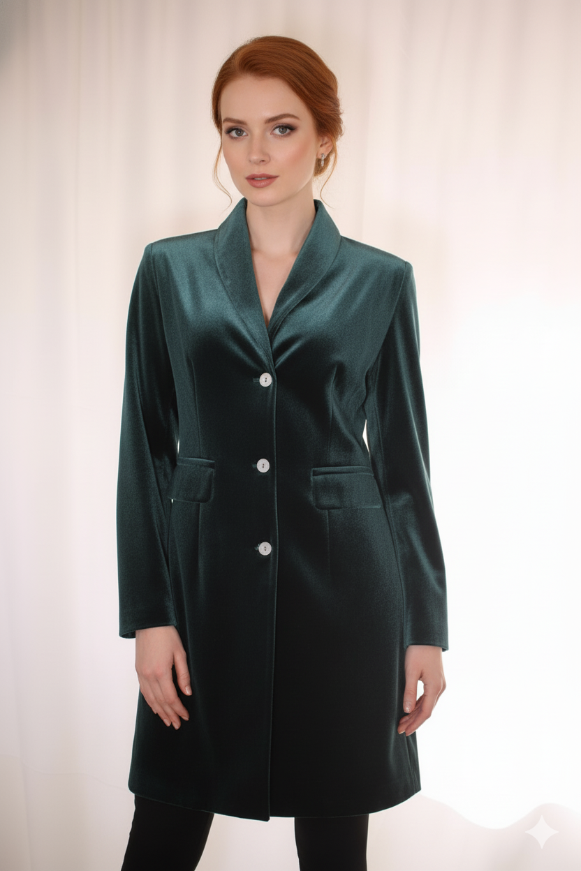 Fusioni Μακρύ Βελούδινο Σακκάκι