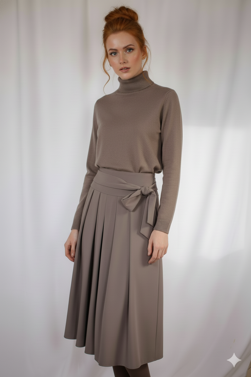 NIU Γυναικεία Μπεζ Φούστα