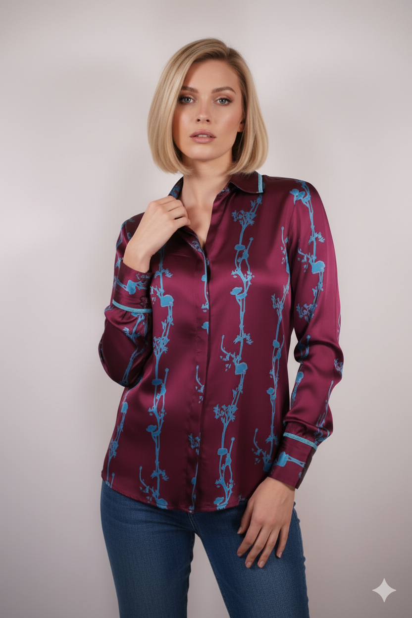 Fusioni Γυναικείο Μπορντώ Πουκάμισο - Κομψότητα & Διαχρονικότητα