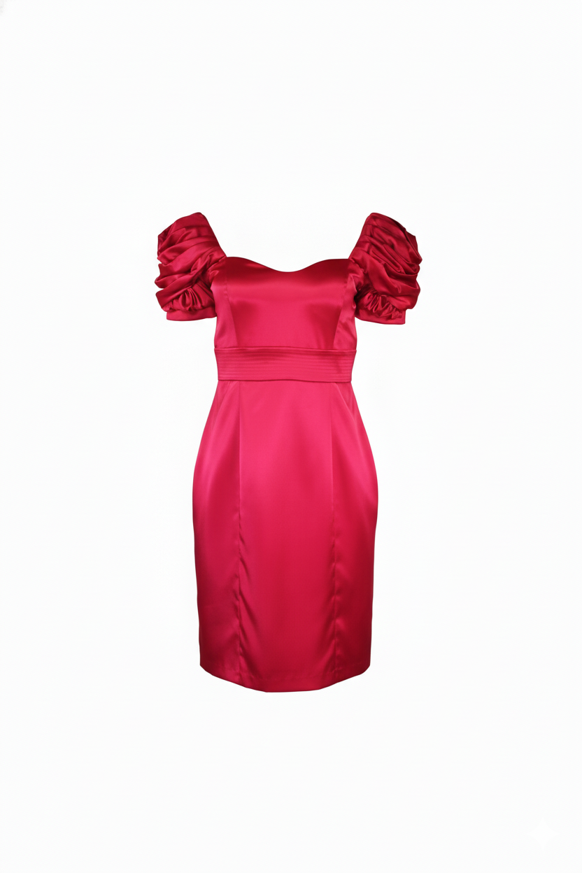 Carlo Pignatelli Γυναικείο Βραδινό Φούξια Σατέν Φόρεμα