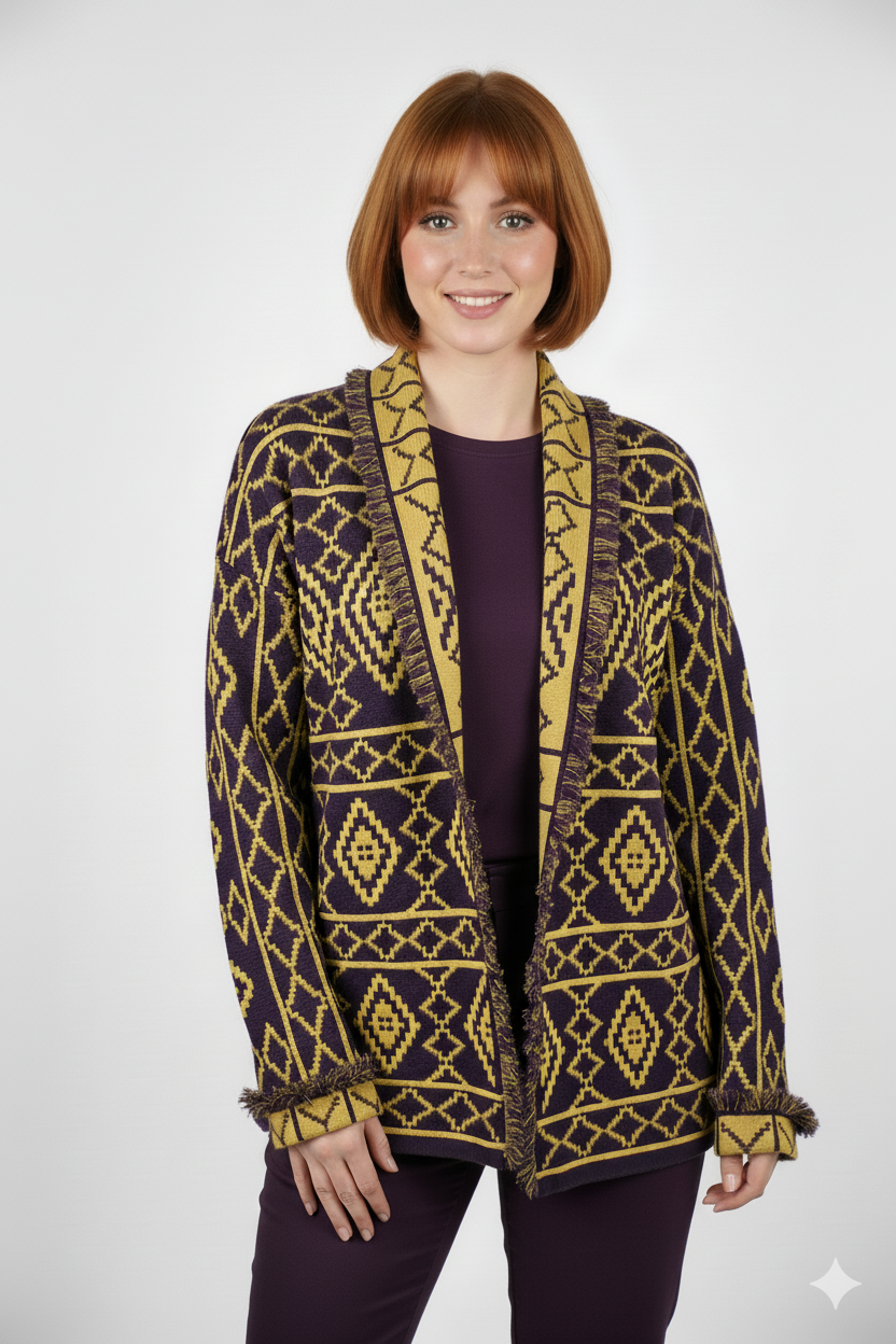 Fusioni Printed Women's Cardigan