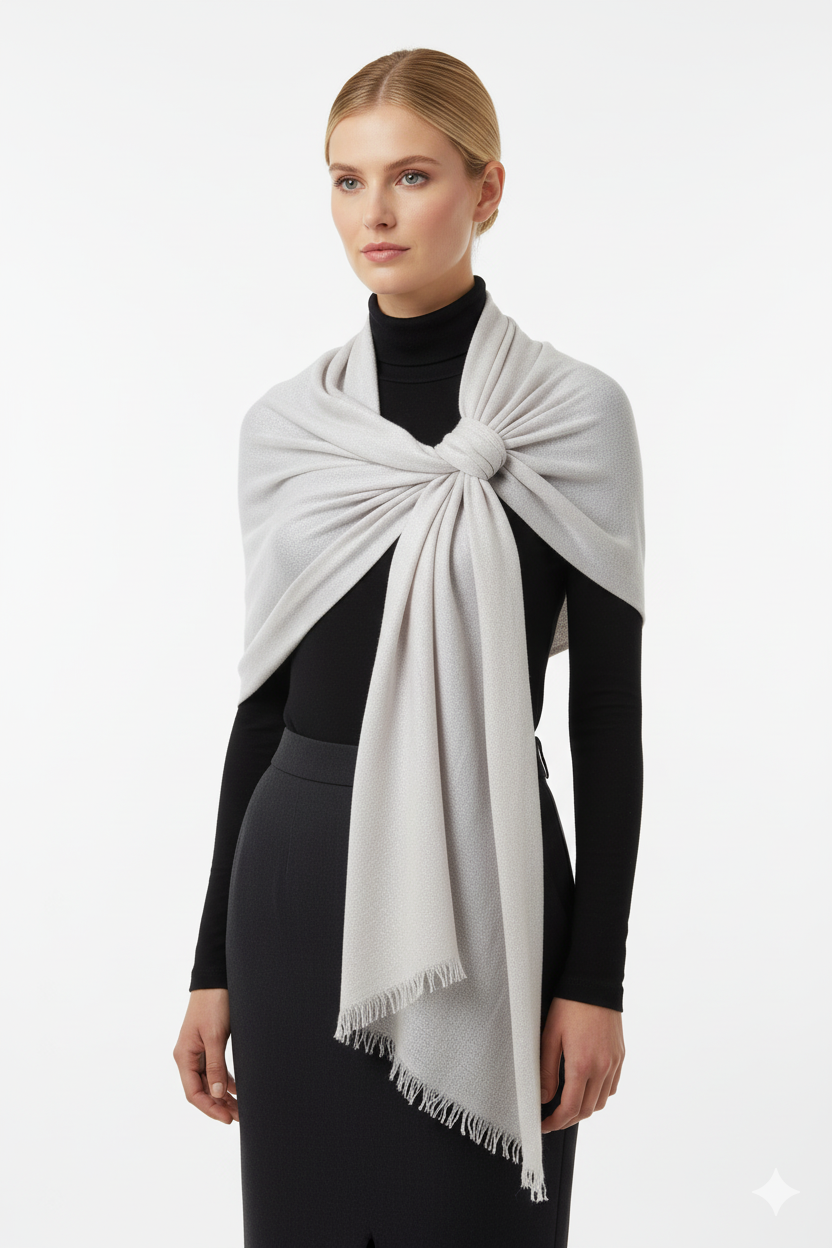 Gaynor Bongard Off-White Pashmina