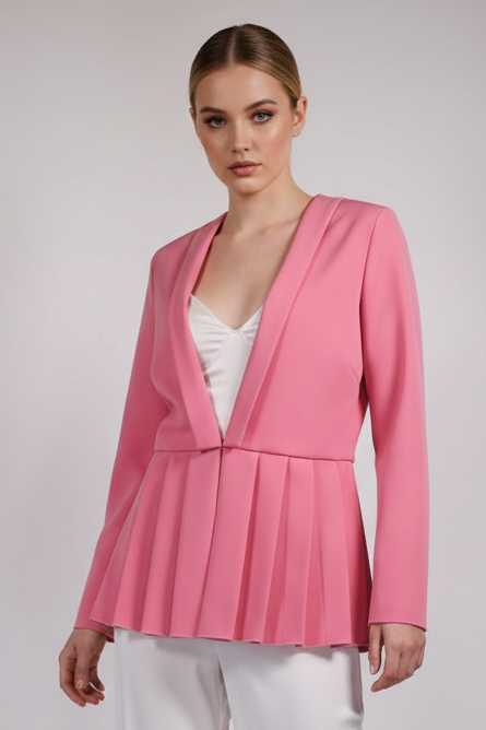 Rachele Σακάκι Peplum Deep-V | Dusty Rose Ροζ Γυναικείο Blazer