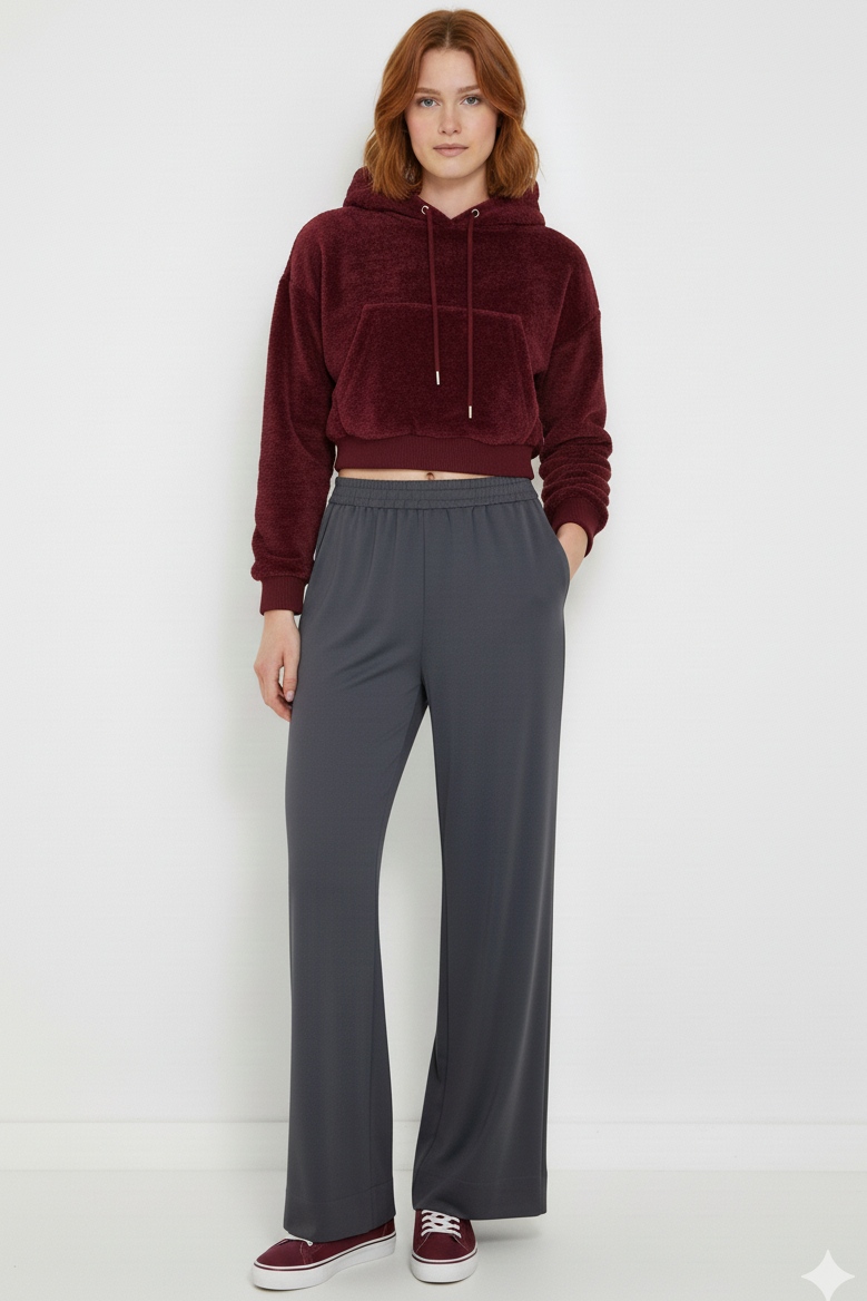 ETICI Women's Elastic Pants - Comfort &amp; Elegance