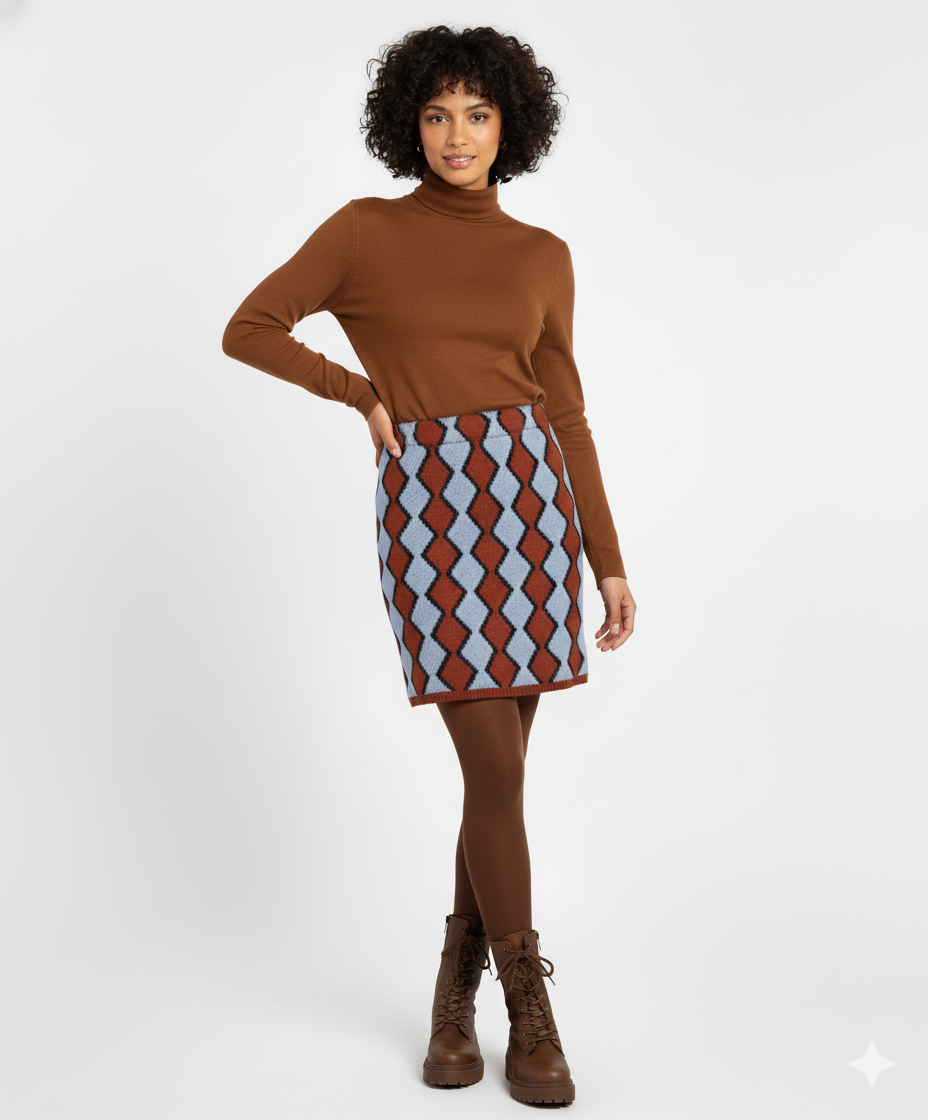 No Name Woolen Short Mini Skirt