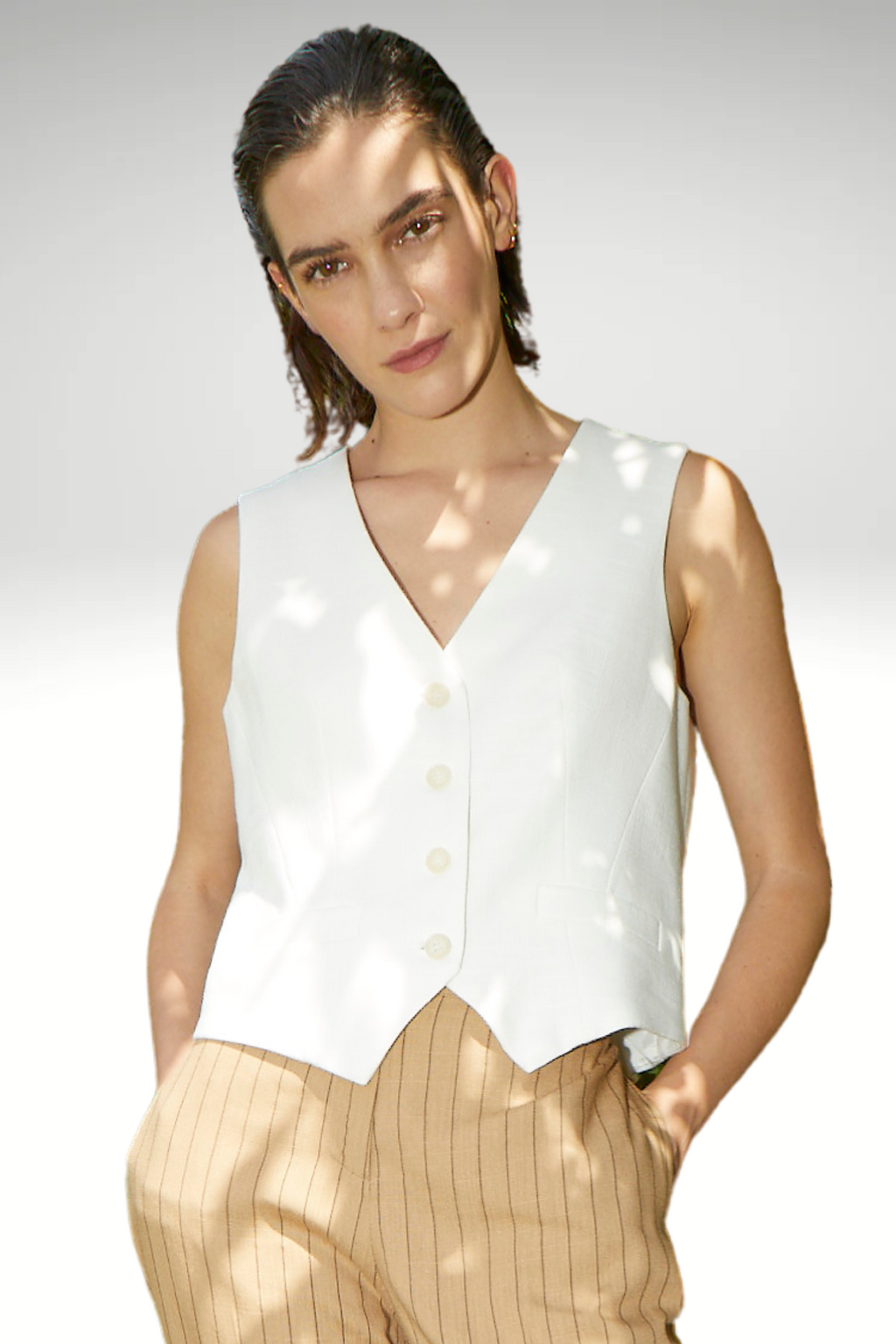 ETICI Γιλέκο Off White image 2