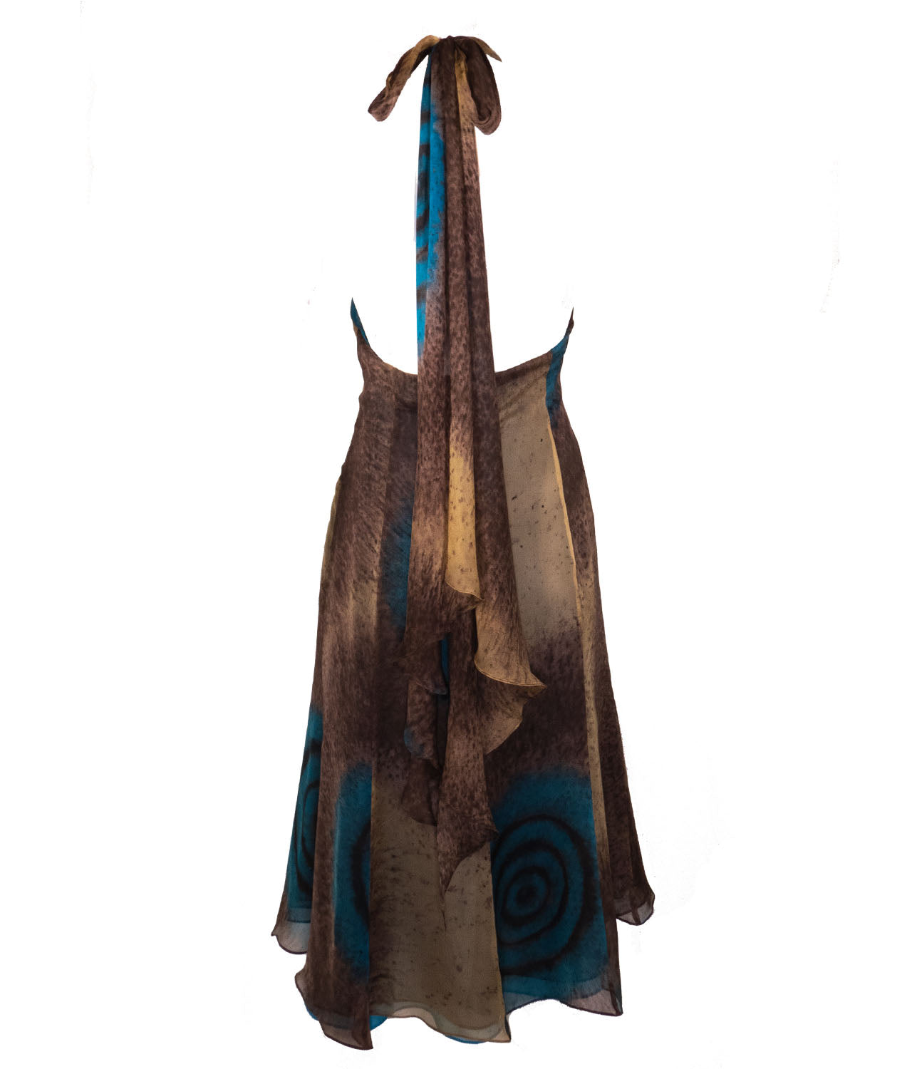 Carlo Pignatelli Μακρύ Μεταξωτό Φόρεμα με Πολύχρωμο Σχέδιο image 2