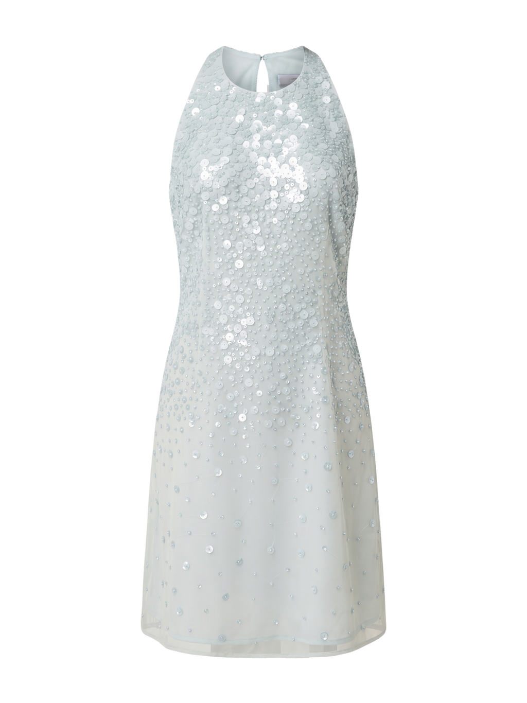 Carlo Pignatelli Βραδινό Φόρεμα Παγιέτες | Ice Blue Halter Neck Sequin Mini Dress