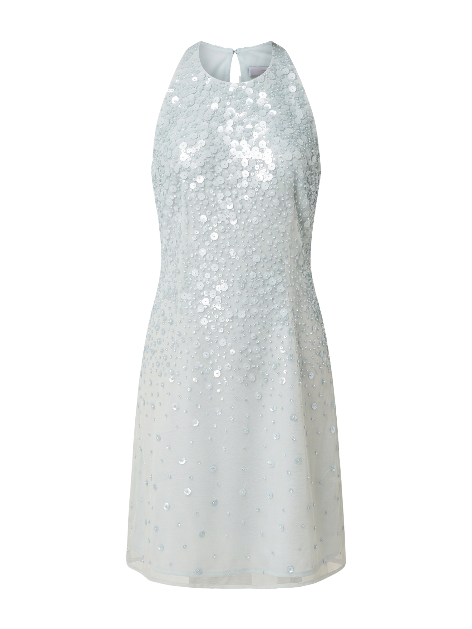 Carlo Pignatelli Βραδινό Φόρεμα Παγιέτες | Ice Blue Halter Neck Sequin Mini Dress
