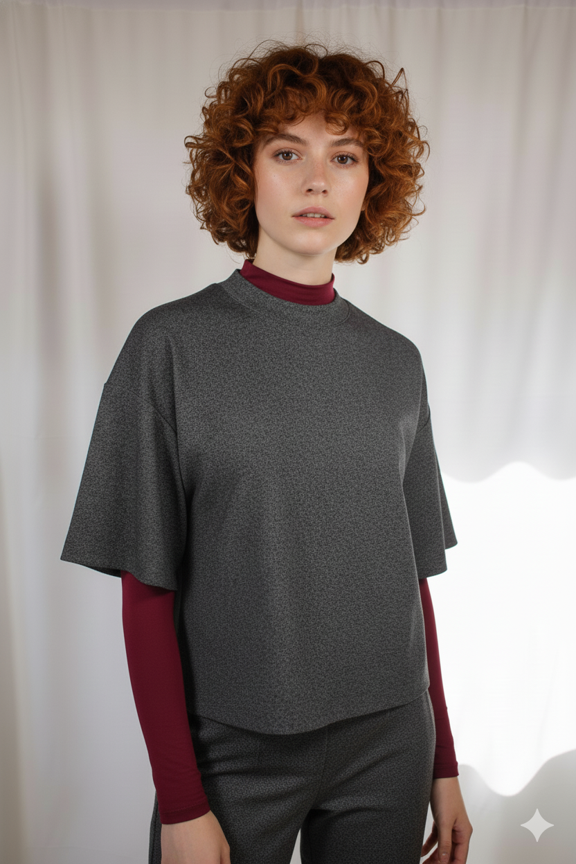 NIU Γυναικεία Γκρι Μπλούζα