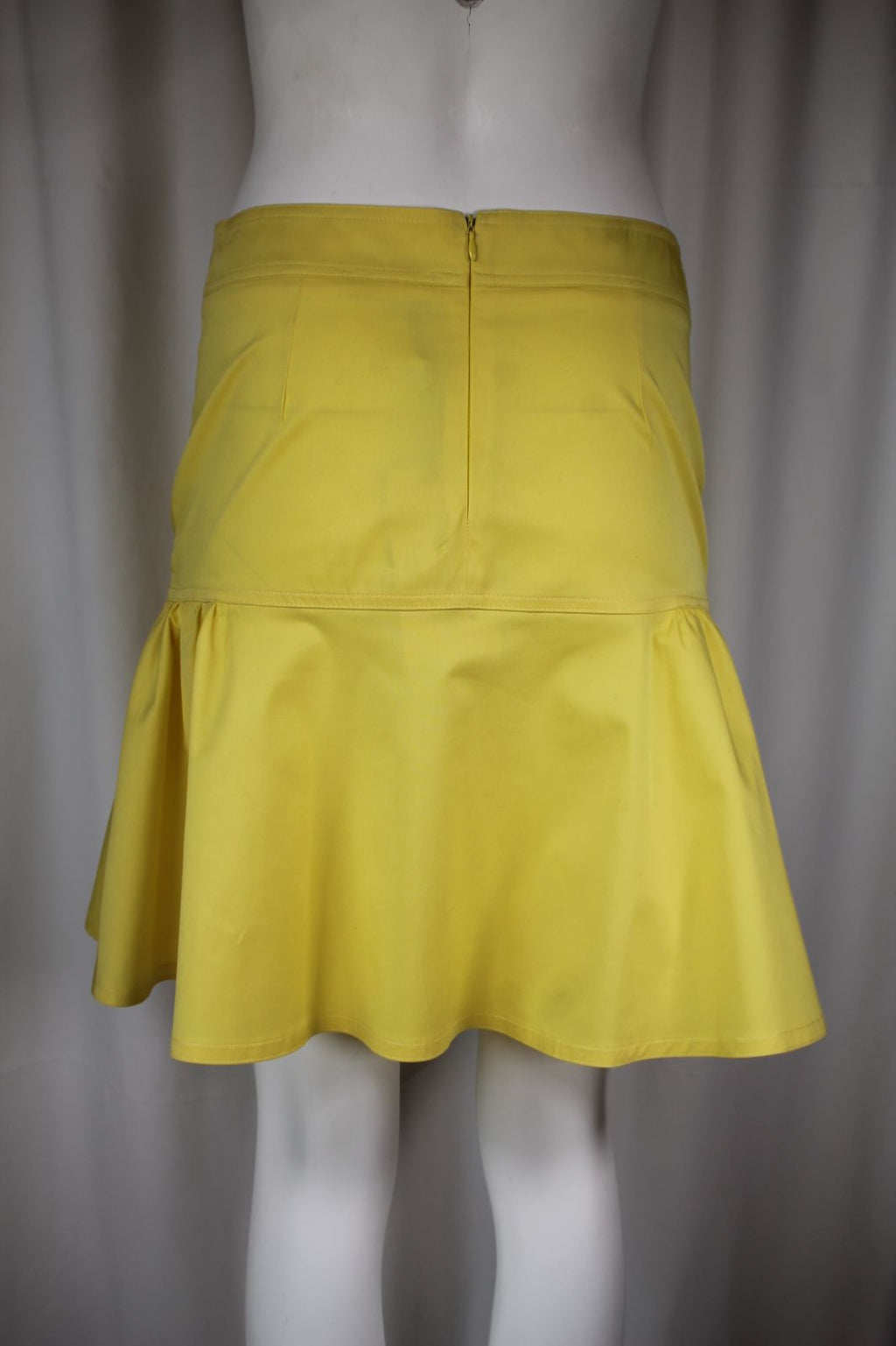 Anna Rachele Jeans Κίτρινη Φούστα Peplum | Drop Waist Flounce Skirt Made in Italy