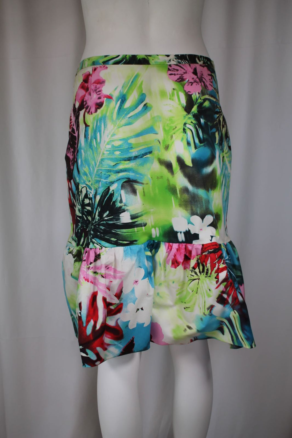 Anna Rachele Εμπριμέ Φούστα Tropical Floral | Ruffle Hem Mini Skirt Made in Italy
